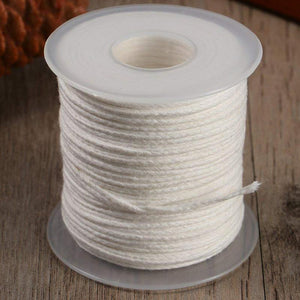 1 Roll 200 Feet 61M White Candle Wick Cotton Candle Woven Wick for Candle DIY And Candle Making