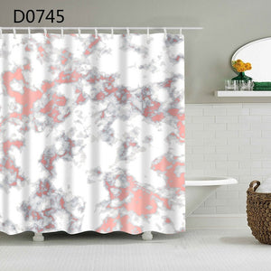 YOMDID Marble Pattern Bath curtain Waterproof Shower Curtains Geometric Bath Screen Printed Curtain for Bathroom Gift Navidad