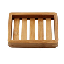 Load image into Gallery viewer, Wooden Natural Bamboo Soap Dishes Tray Holder Storage Soap Rack Plate Box Container Portable Bathroom Soap Dish Storage Box