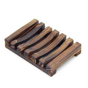 Wooden Natural Bamboo Soap Dishes Tray Holder Storage Soap Rack Plate Box Container Portable Bathroom Soap Dish Storage Box