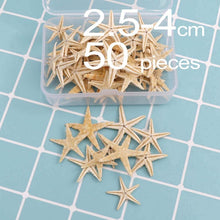 Load image into Gallery viewer, 1 Box Natural Starfish Seashell Beach Craft Natural Sea Stars DIY Beach Wedding Decoration Crafts Home Decor Epoxy 1-5cm