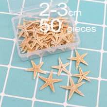 Load image into Gallery viewer, 1 Box Natural Starfish Seashell Beach Craft Natural Sea Stars DIY Beach Wedding Decoration Crafts Home Decor Epoxy 1-5cm