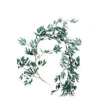 Load image into Gallery viewer, DIY  Silk Hanging Eucalyptus Garland Wedding Party Simulation Wicker Leaves Vine Decorations