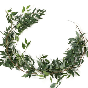 DIY  Silk Hanging Eucalyptus Garland Wedding Party Simulation Wicker Leaves Vine Decorations