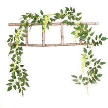 Load image into Gallery viewer, DIY  Silk Hanging Eucalyptus Garland Wedding Party Simulation Wicker Leaves Vine Decorations