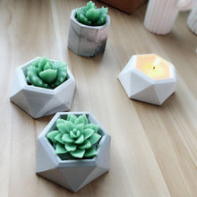 Load image into Gallery viewer, Diamond Shaped Surface Succulent Plant Flower Pot Silicone Mold Concrete DIY Ashtray Candle Holder Mold Gypsum Cement Fleshy Pot