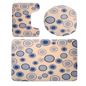 3Pcs/set Bathroom Mat Set Ocean Underwater World Anti Slip Kitchen Bath Mat Coral Fleece Floor Mats Washable Bathroom Toilet Rug