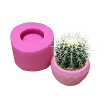 Load image into Gallery viewer, Diamond Shaped Surface Succulent Plant Flower Pot Silicone Mold Concrete DIY Ashtray Candle Holder Mold Gypsum Cement Fleshy Pot