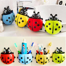 Load image into Gallery viewer, Hot Lovely Ladybug Toothbrush Holder Suction Ladybird Toothpaste Wall Sucker Bathroom Sets Household Bathroom Supplies