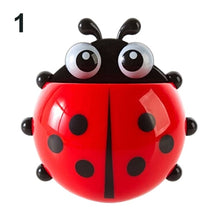 Load image into Gallery viewer, Hot Lovely Ladybug Toothbrush Holder Suction Ladybird Toothpaste Wall Sucker Bathroom Sets Household Bathroom Supplies