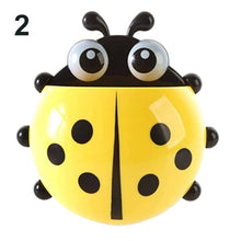 Load image into Gallery viewer, Hot Lovely Ladybug Toothbrush Holder Suction Ladybird Toothpaste Wall Sucker Bathroom Sets Household Bathroom Supplies