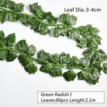 Load image into Gallery viewer, 10 Style 1pc Artificial Decoration Vivid Vine Rattan Leaf Vagina Grass Plants Grape Leaves For Home Garden Party Decor B1015